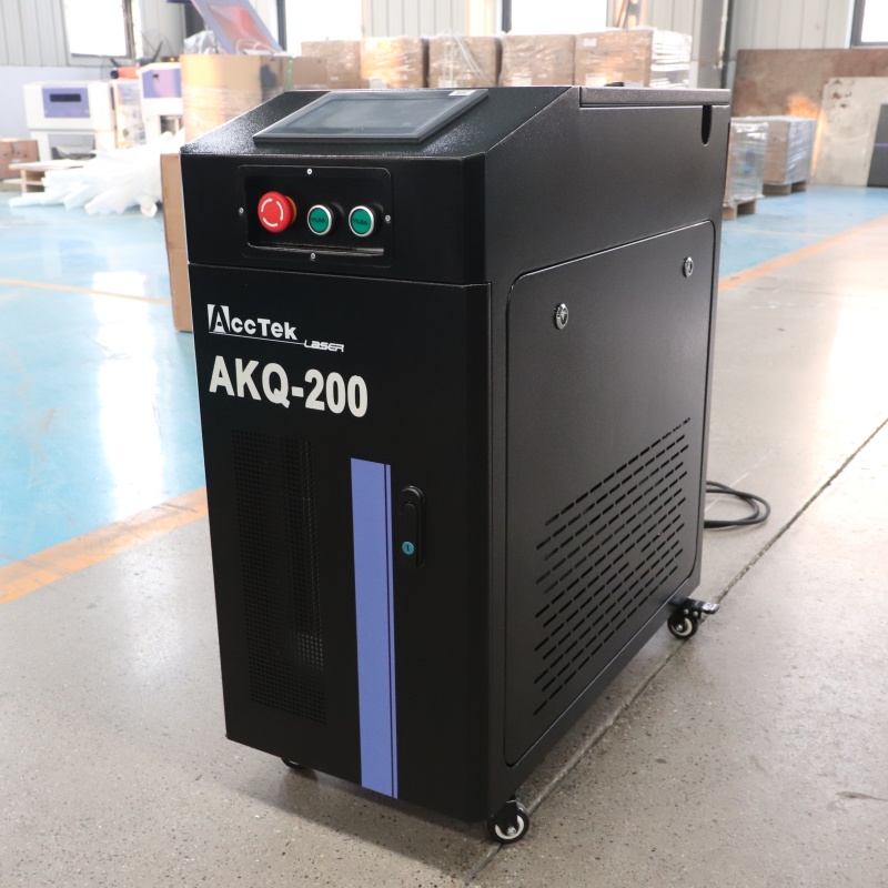 Industrial Laser Cleaning - AccTek ハンドヘルドポータブル錆除去 500 ワットレーザークリーニング錆除去機メタルウッドワニス塗装クリーナー