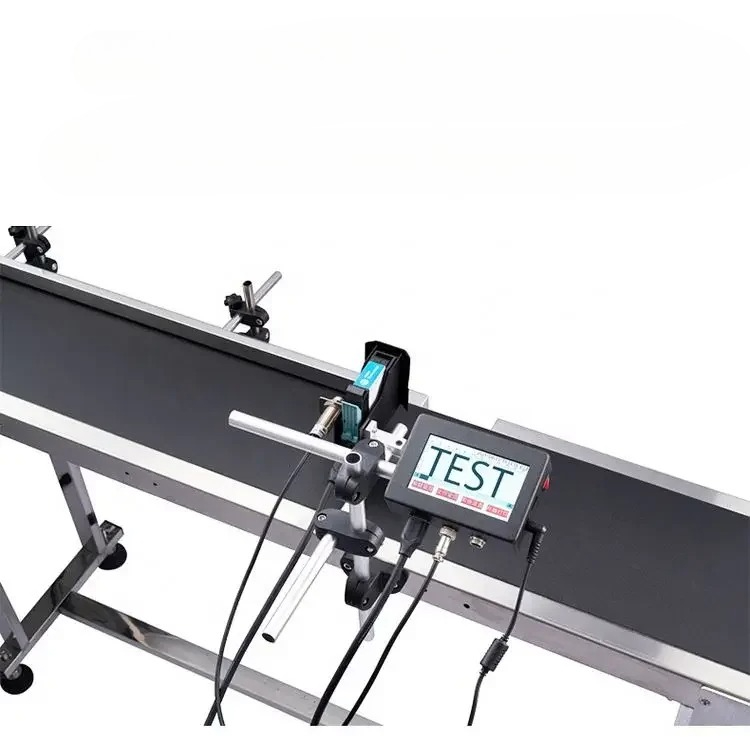 Industrial Laser Printer - # l オンライン産業用バーコードレーザーマーキングマシン木材生地金属プラスチック有効期限バッチコーディングマシンインクジェットプリンタ