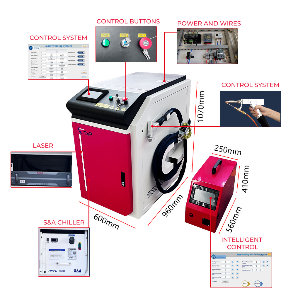 工場直販 1000w 2000w 3000w 4 in 1  - Industrial Laser Welding Machine For Sale のレビューと価格