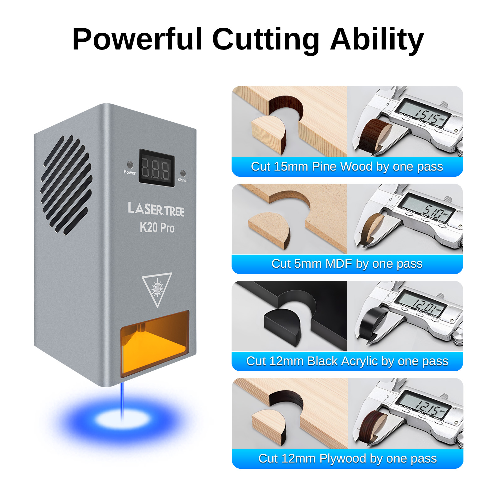 光学レーザーヘッド,高出力,20W,空気補助,青色光モジュー - Fiber Laser Source 20W のレビューと価格